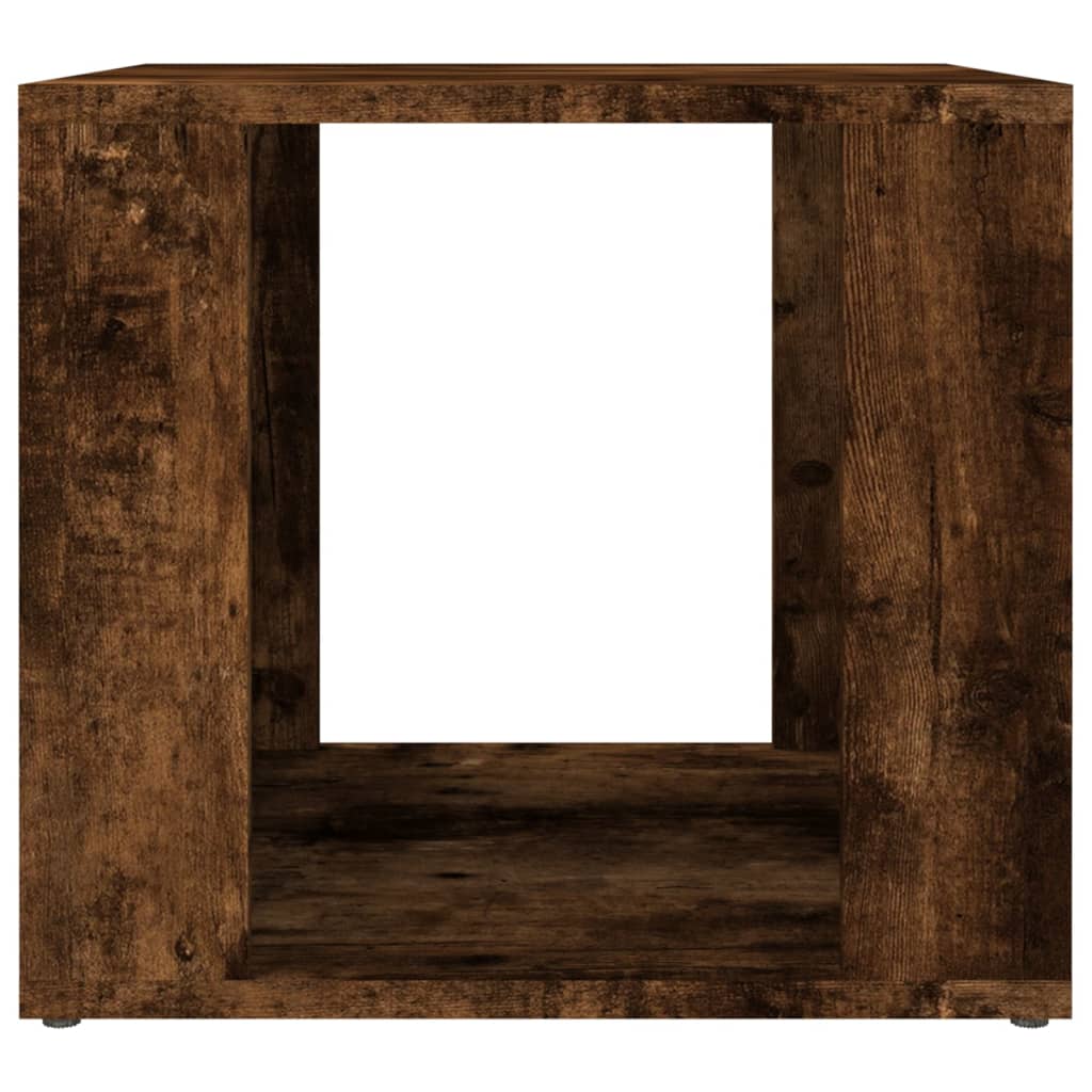 Nachtkastje 41X40X36 Cm Bewerkt Hout Gerookt Eikenkleurig