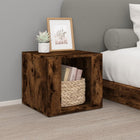 Bedside table 41x40x36 cm engineered wood smoked oak look