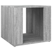 Nachtkastje 41X40X36 Cm Bewerkt Hout Grijs Sonoma Eikenkleur
