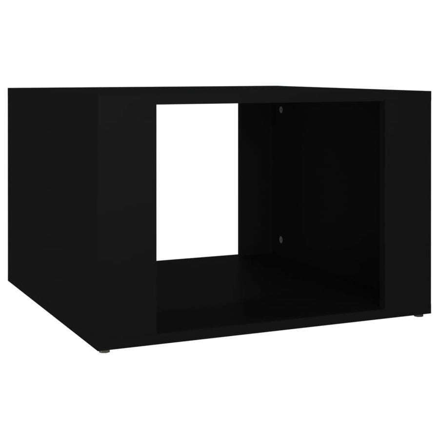 Nachtkastje 57X55X36 Cm Bewerkt Hout Zwart
