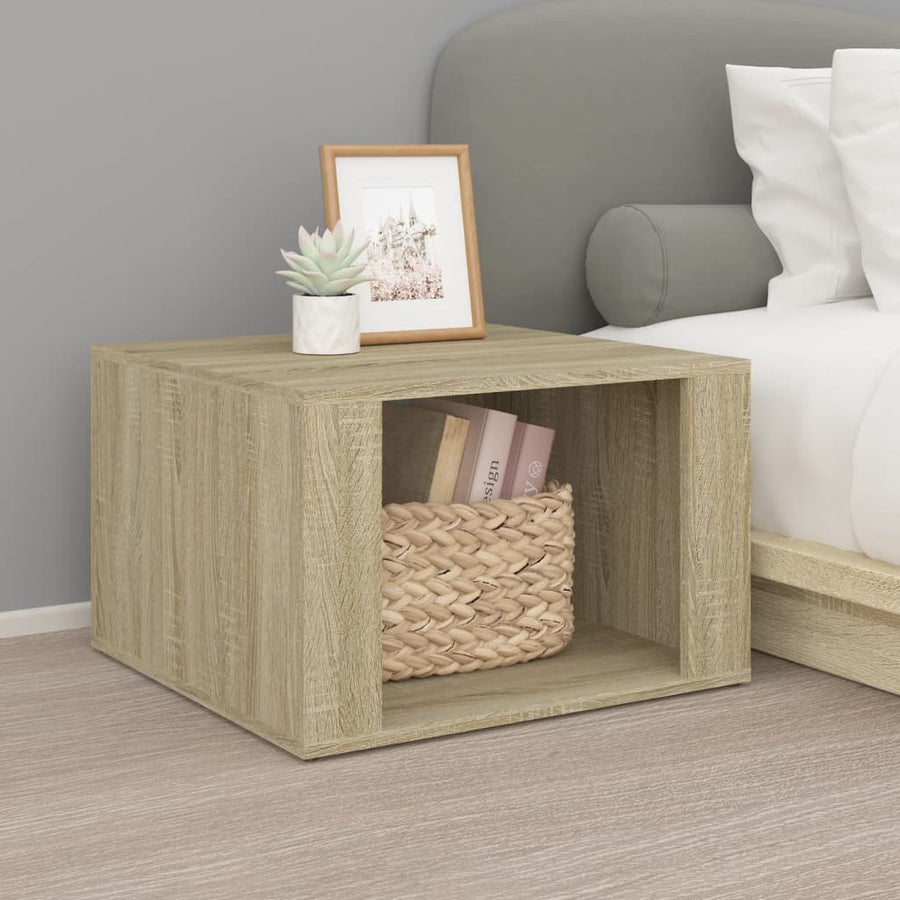 Nachtkastje 57X55X36 Cm Bewerkt Hout Sonoma Eikenkleurig