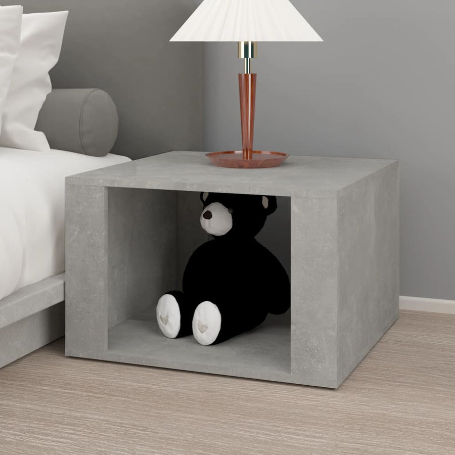 Nachtkastje 57X55X36 Cm Bewerkt Hout Betongrijs