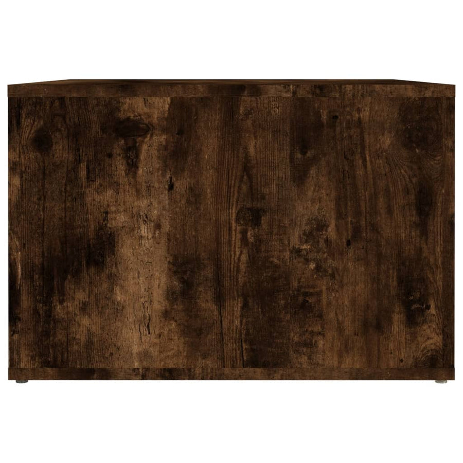 Nachtkastje 57X55X36 Cm Bewerkt Hout Gerookt Eikenkleurig