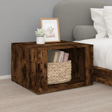 Nachtkastje 57X55X36 Cm Bewerkt Hout Gerookt Eikenkleurig