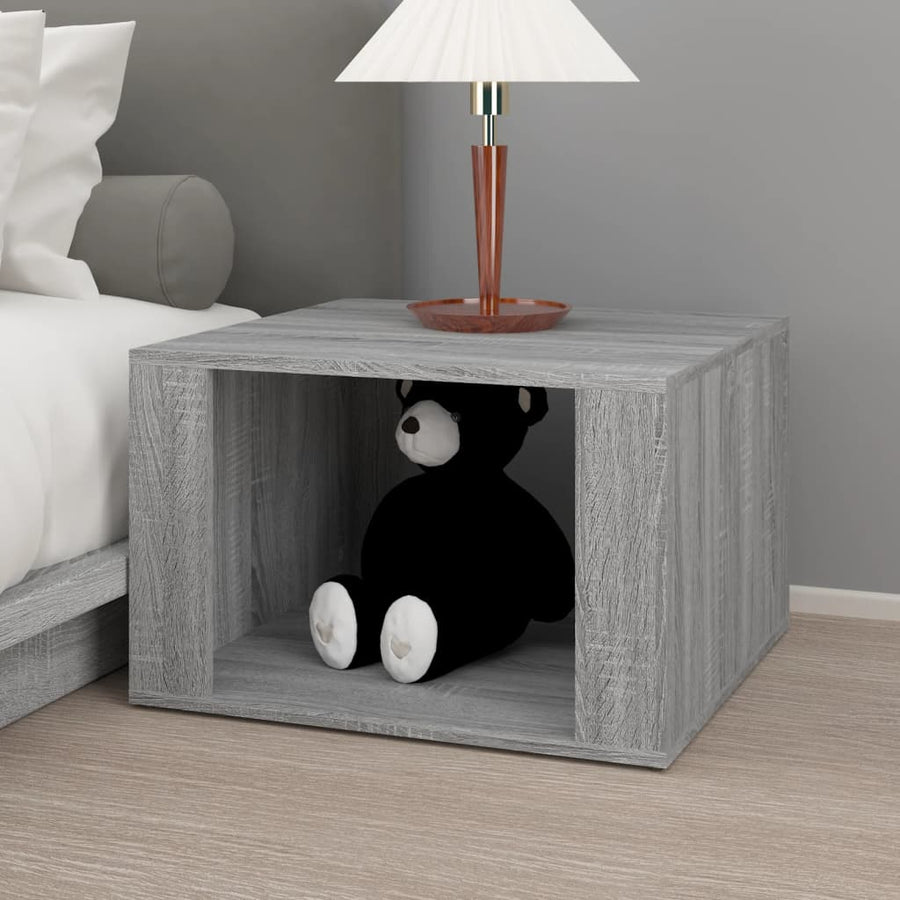 Nachtkastje 57X55X36 Cm Bewerkt Hout Grijs Sonoma Eikenkleurig