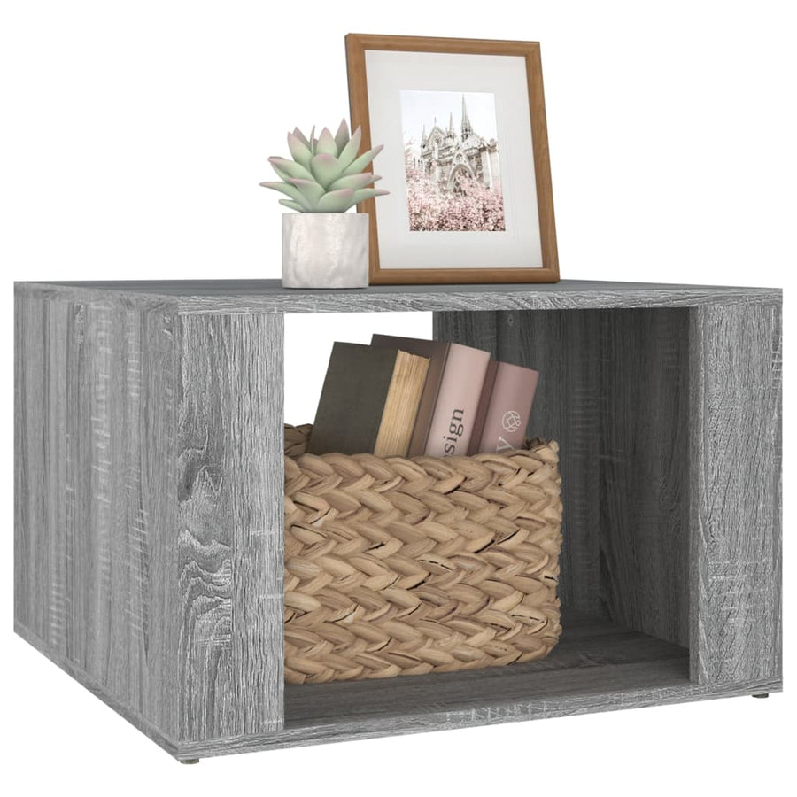Nachtkastje 57X55X36 Cm Bewerkt Hout Grijs Sonoma Eikenkleurig