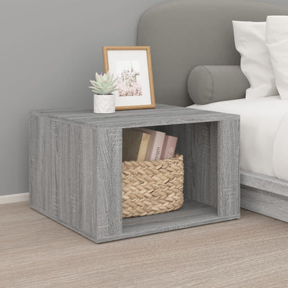Nachtkastje 57X55X36 Cm Bewerkt Hout Grijs Sonoma Eikenkleurig