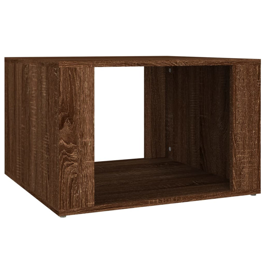 Nachtkastje 57X55X36 Cm Bewerkt Hout Bruin Eikenkleur