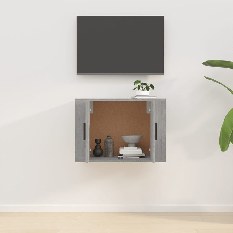 Tv-Wandmeubel 57X34,5X40 Cm Eikenkleurig 1 57 x 34.5 x 40 cm Grijs sonoma
