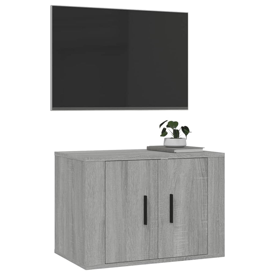 Tv-Wandmeubel 57X34,5X40 Cm Eikenkleurig 1 57 x 34.5 x 40 cm Grijs sonoma