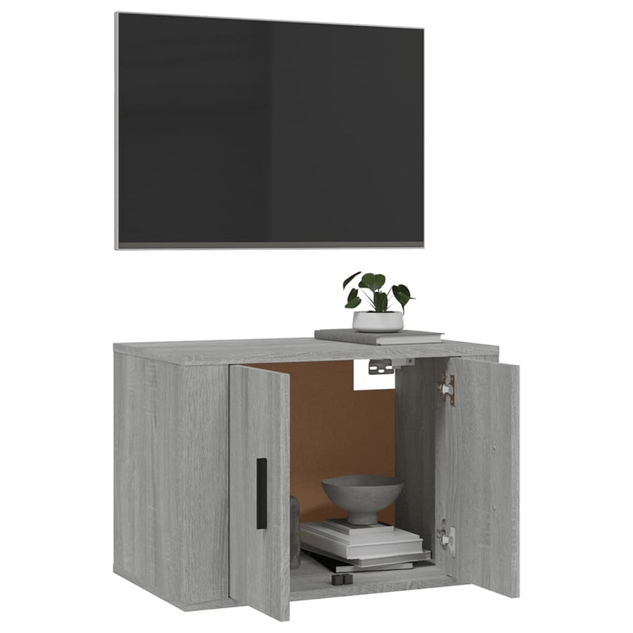 Tv-Wandmeubel 57X34,5X40 Cm Eikenkleurig 1 57 x 34.5 x 40 cm Grijs sonoma