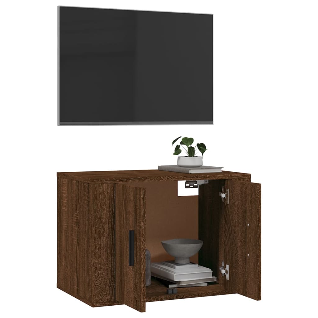 Tv-Wandmeubel 57X34,5X40 Cm Bruin Eikenkleur 1 57 x 34.5 x 40 cm Bruineiken