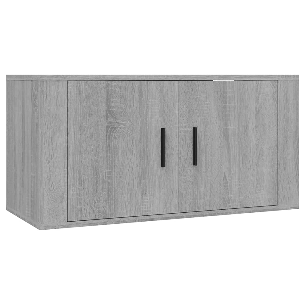 Tv-Wandmeubel 80X34,5X40 Cm Eikenkleurig 1 80 x 34.5 x 40 cm Grijs sonoma