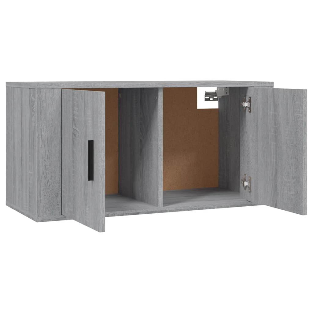 Tv-Wandmeubel 80X34,5X40 Cm Eikenkleurig 1 80 x 34.5 x 40 cm Grijs sonoma