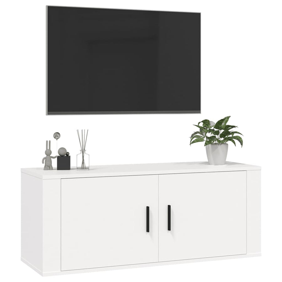 Tv-Wandmeubel 00X34,5X40 Cm 1 100 x 34.5 x 40 cm Wit