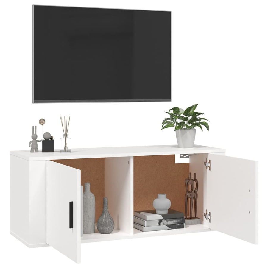 Tv-Wandmeubel 00X34,5X40 Cm 1 100 x 34.5 x 40 cm Wit