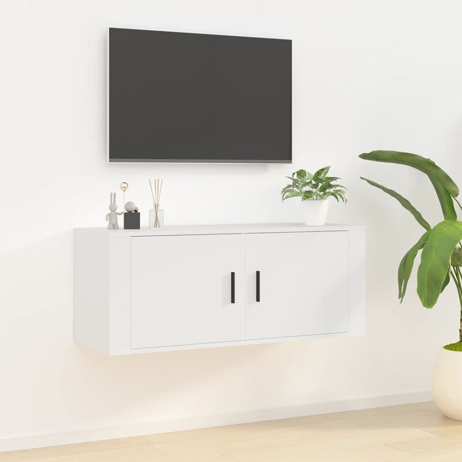 Tv-Wandmeubel 00X34,5X40 Cm 1 100 x 34.5 x 40 cm Wit