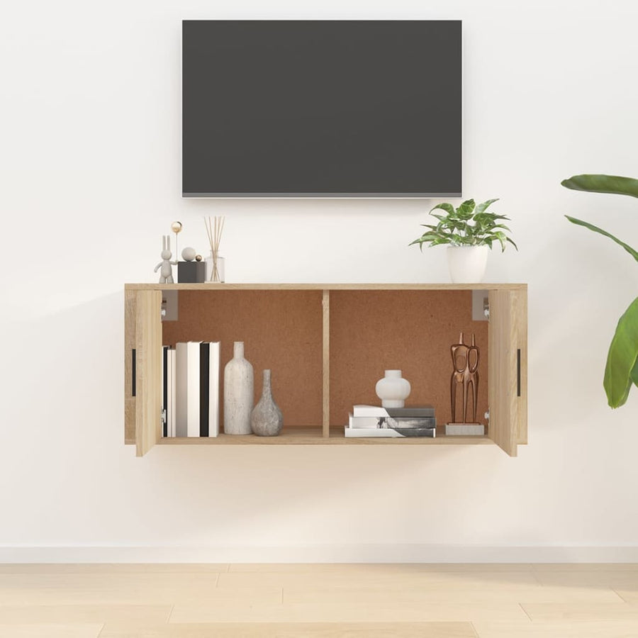 Tv-Wandmeubel 00X34,5X40 Cm Kleurig 1 100 x 34.5 x 40 cm Sonoma eiken