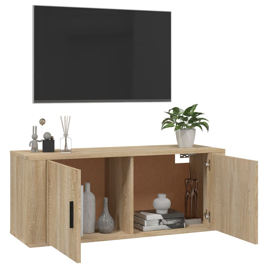 Tv-Wandmeubel 00X34,5X40 Cm Kleurig 1 100 x 34.5 x 40 cm Sonoma eiken