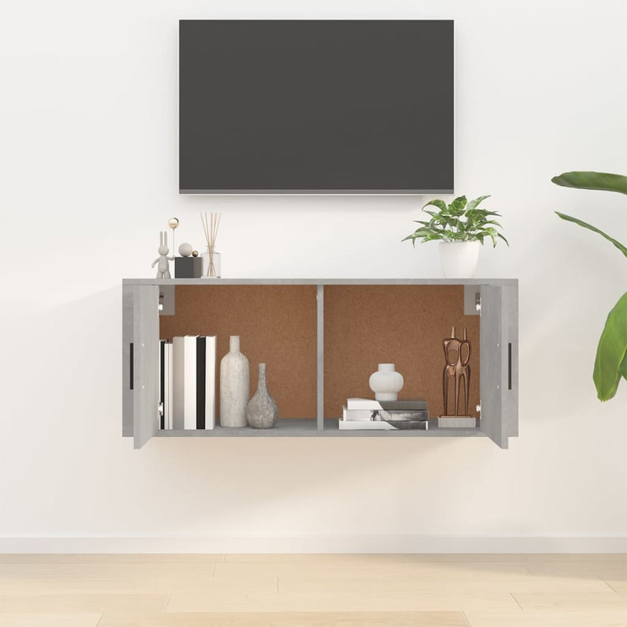 Tv-Wandmeubel 00X34,5X40 Cm 1 100 x 34.5 x 40 cm Betongrijs