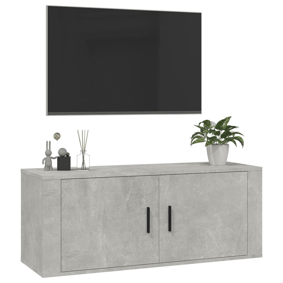 Tv-Wandmeubel 00X34,5X40 Cm 1 100 x 34.5 x 40 cm Betongrijs