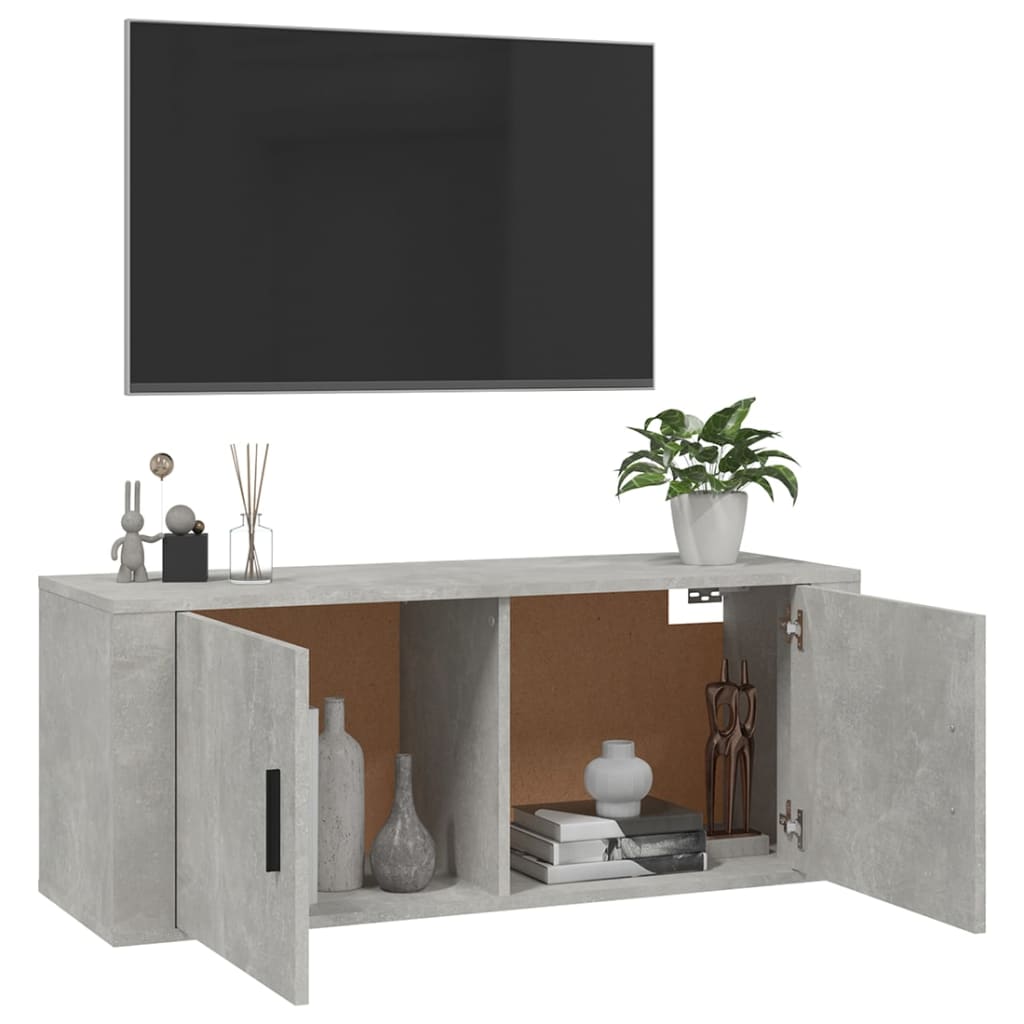 Tv-Wandmeubel 00X34,5X40 Cm 1 100 x 34.5 x 40 cm Betongrijs