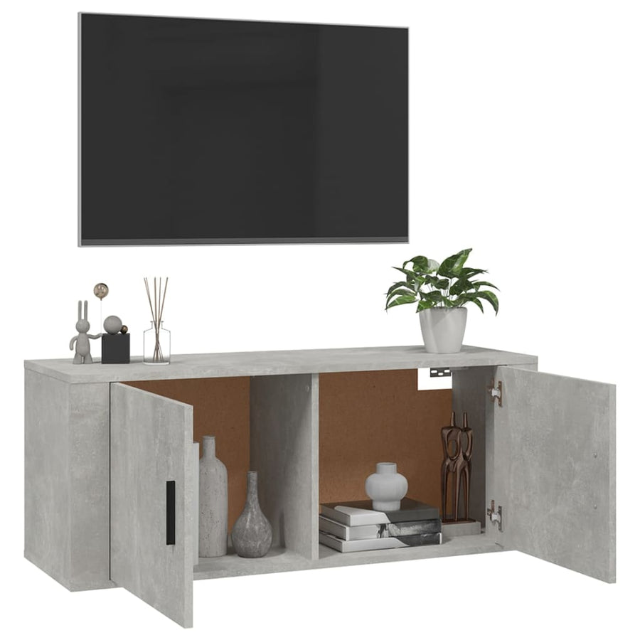 Tv-Wandmeubel 00X34,5X40 Cm 1 100 x 34.5 x 40 cm Betongrijs