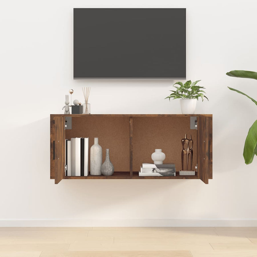 Tv-Wandmeubel 100X34,5X Kleurig Gerookt Eiken 100 cm 40 cm