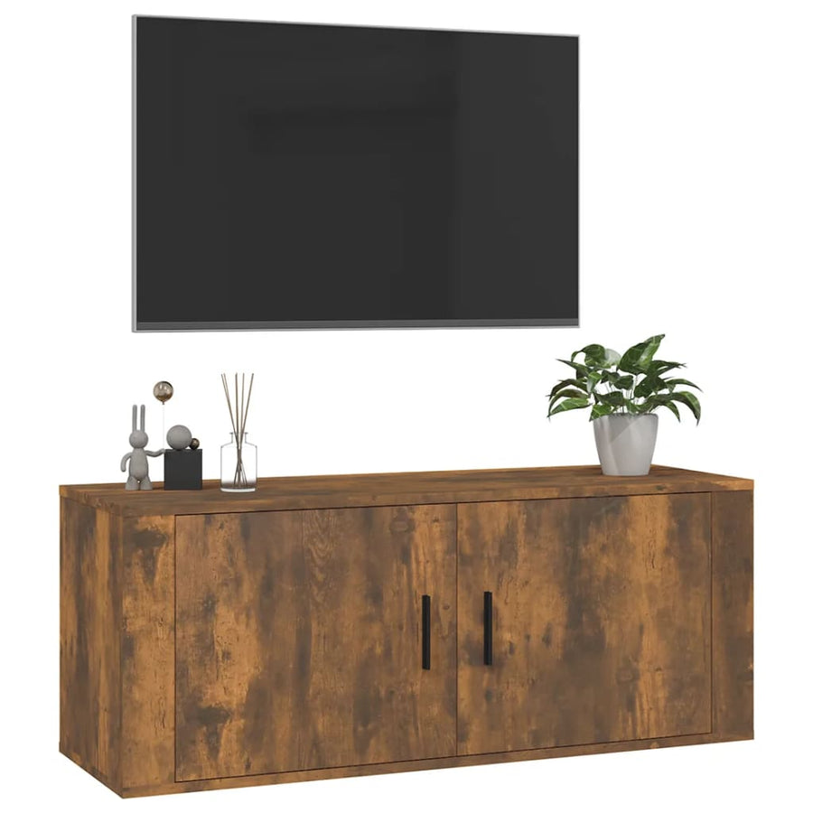 Tv-Wandmeubel 100X34,5X Kleurig Gerookt Eiken 100 cm 40 cm