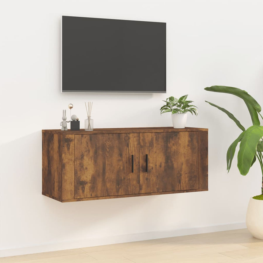 Tv-Wandmeubel 100X34,5X Kleurig Gerookt Eiken 100 cm 40 cm