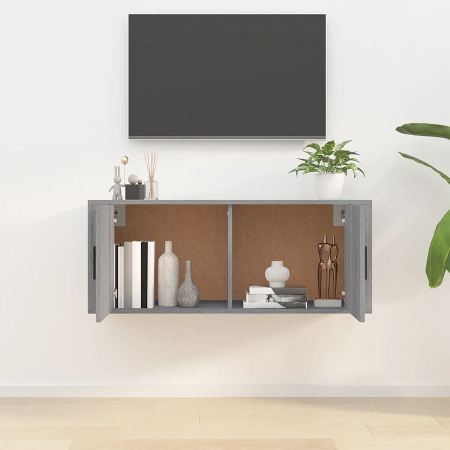 Tv-Wandmeubel 00X34,5X40 Cm Eikenkleurig 1 100 x 34.5 x 40 cm Grijs sonoma