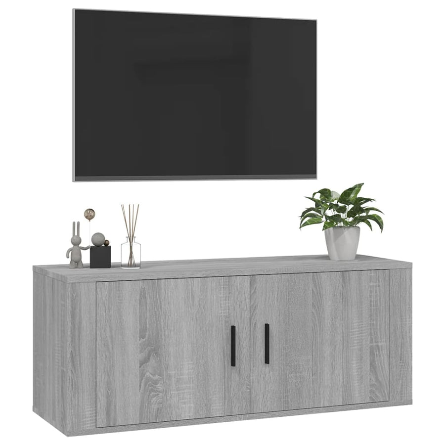 Tv-Wandmeubel 00X34,5X40 Cm Eikenkleurig 1 100 x 34.5 x 40 cm Grijs sonoma