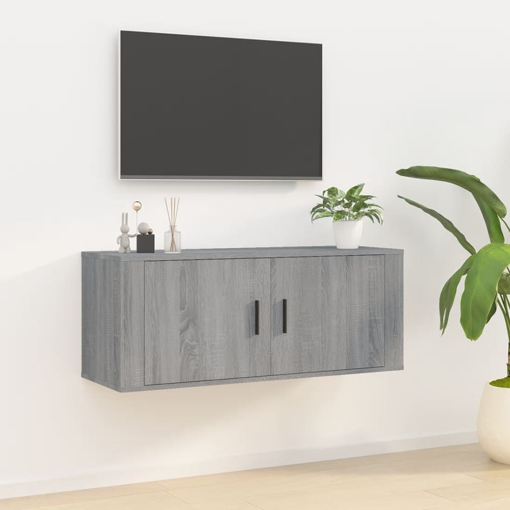 Tv-Wandmeubel 00X34,5X40 Cm Eikenkleurig 1 100 x 34.5 x 40 cm Grijs sonoma