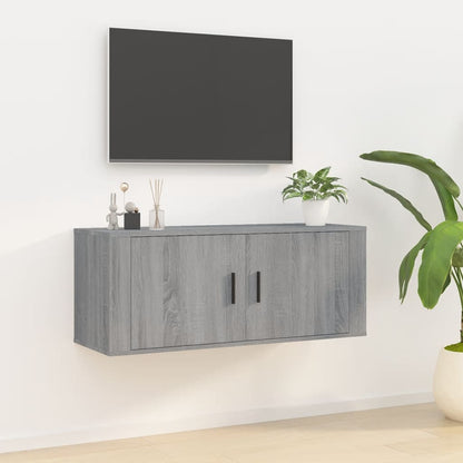 Tv-Wandmeubel 00X34,5X40 Cm Eikenkleurig 1 100 x 34.5 x 40 cm Grijs sonoma