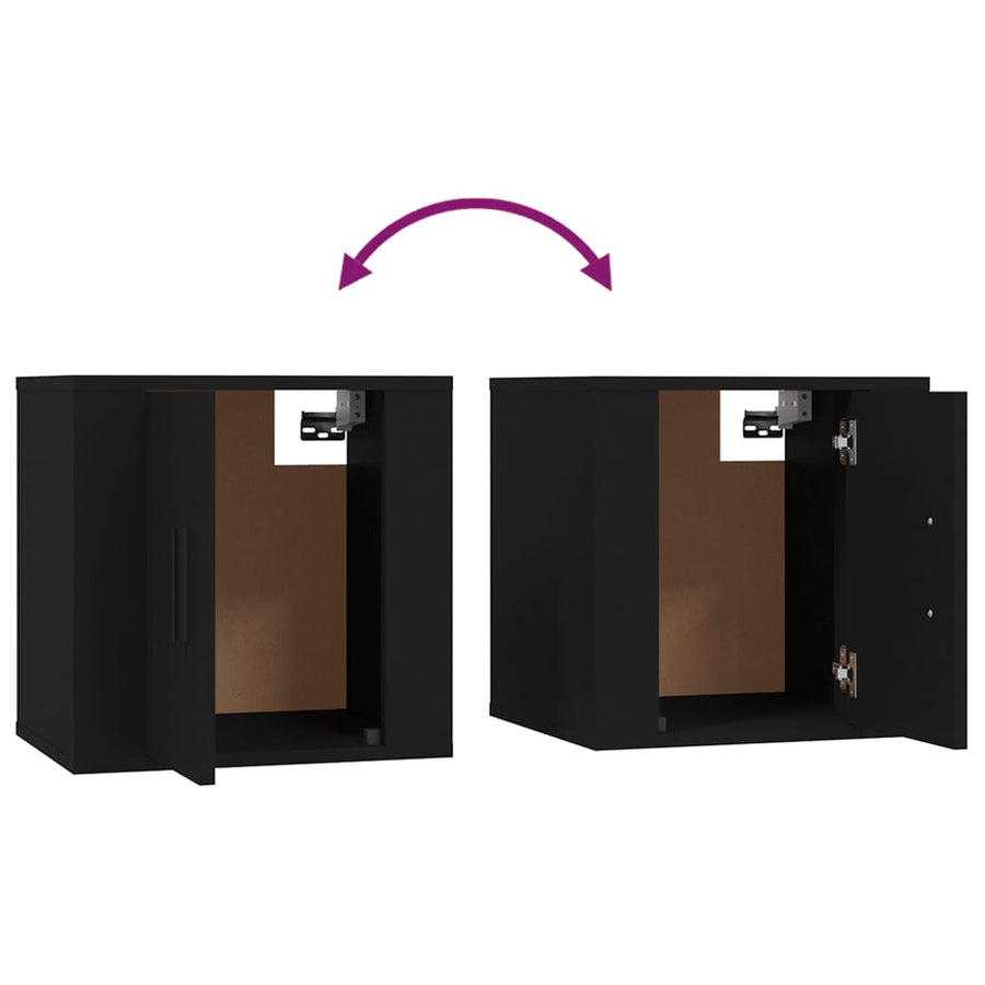 Tv-Wandmeubel 40X34,5X40 Cm 1 40 x 34.5 x 40 cm Zwart