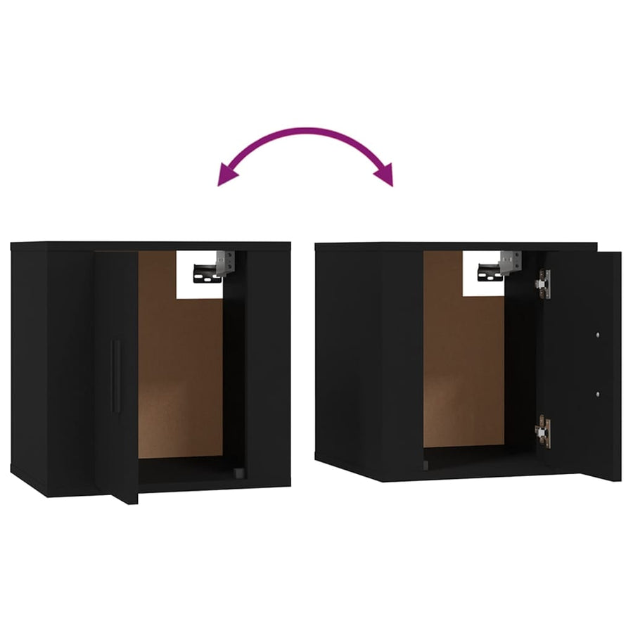Tv-Wandmeubels 40X34,5X40 Cm 2 40 x 34.5 x 40 cm Zwart