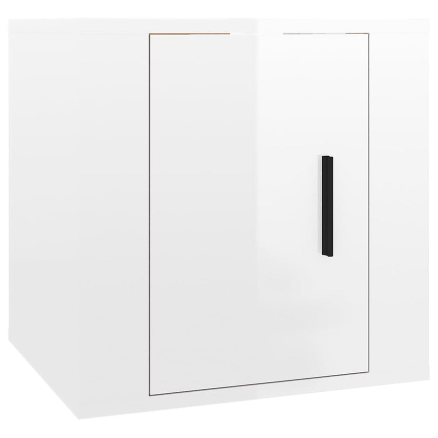 Tv-Wandmeubel 40X34,5X40 Cm 1 40 x 34.5 x 40 cm Hoogglans wit