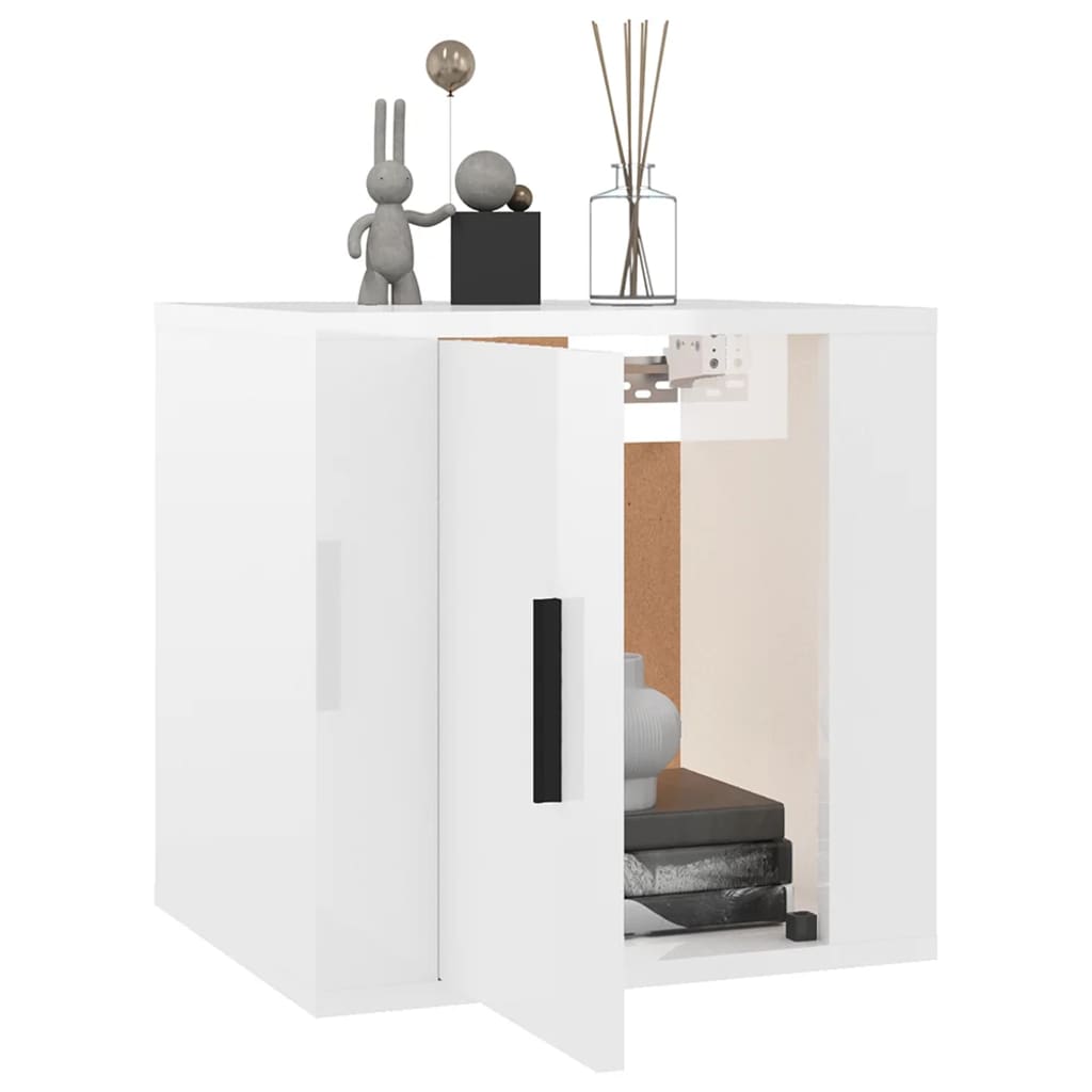 Tv-Wandmeubel 40X34,5X40 Cm 1 40 x 34.5 x 40 cm Hoogglans wit
