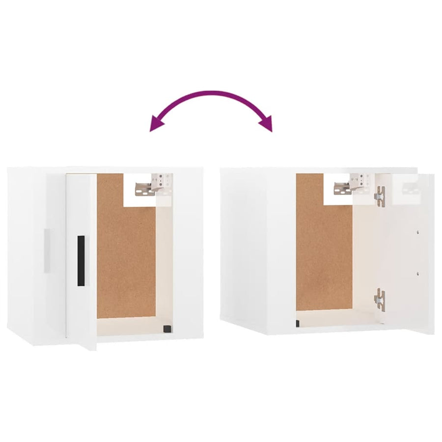 Tv-Wandmeubel 40X34,5X40 Cm 1 40 x 34.5 x 40 cm Hoogglans wit