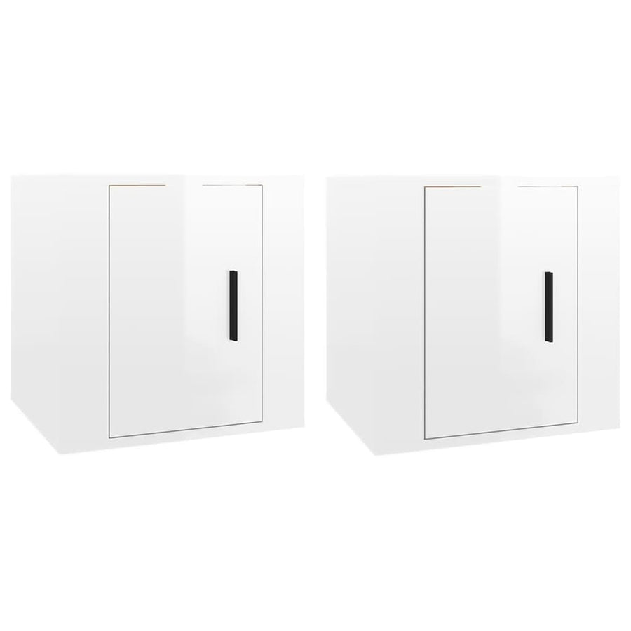 Tv-Wandmeubels 40X34,5X40 Cm 2 40 x 34.5 x 40 cm Hoogglans wit