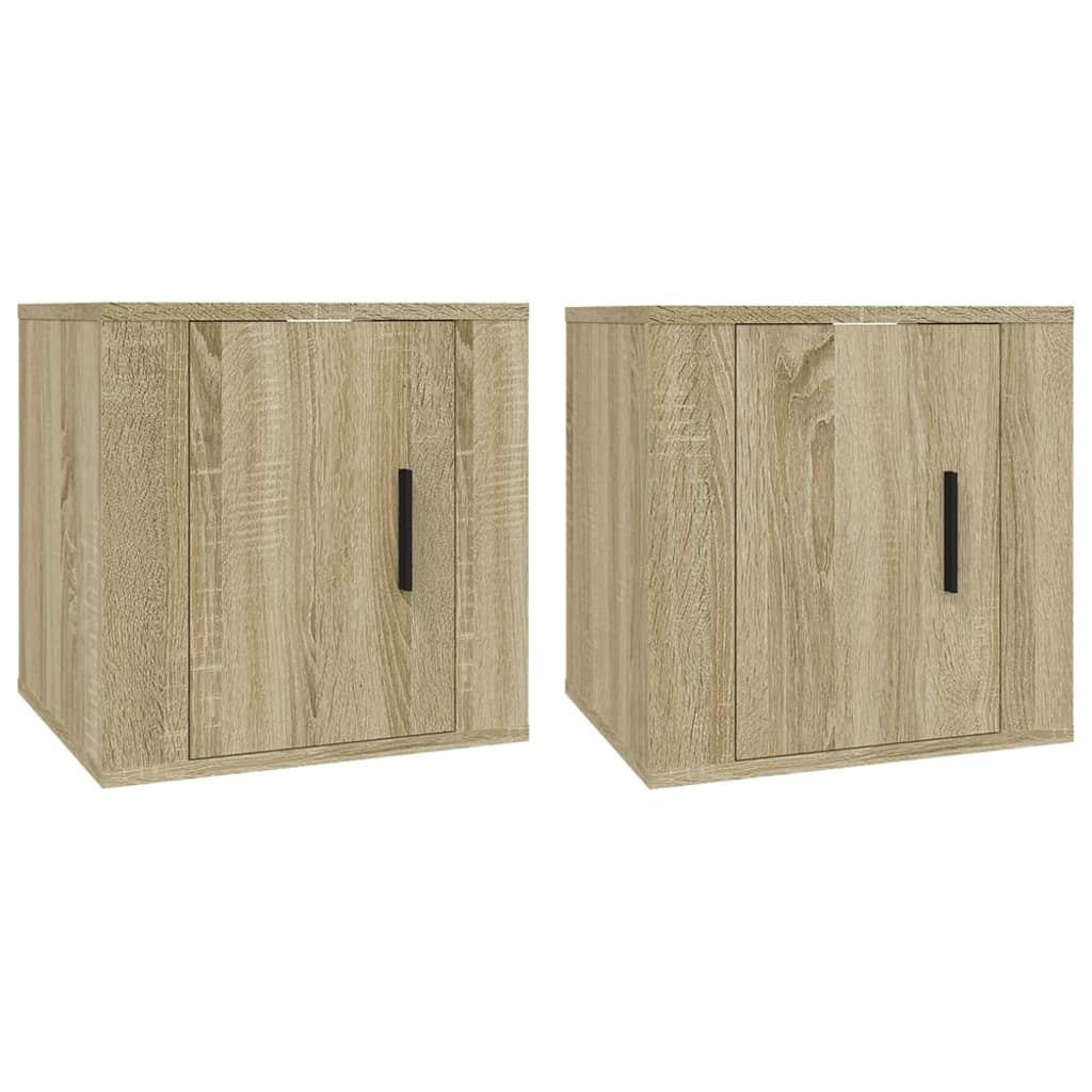 Tv-Wandmeubels 40X34,5X40 Cm Kleurig 2 40 x 34.5 x 40 cm Sonoma eiken