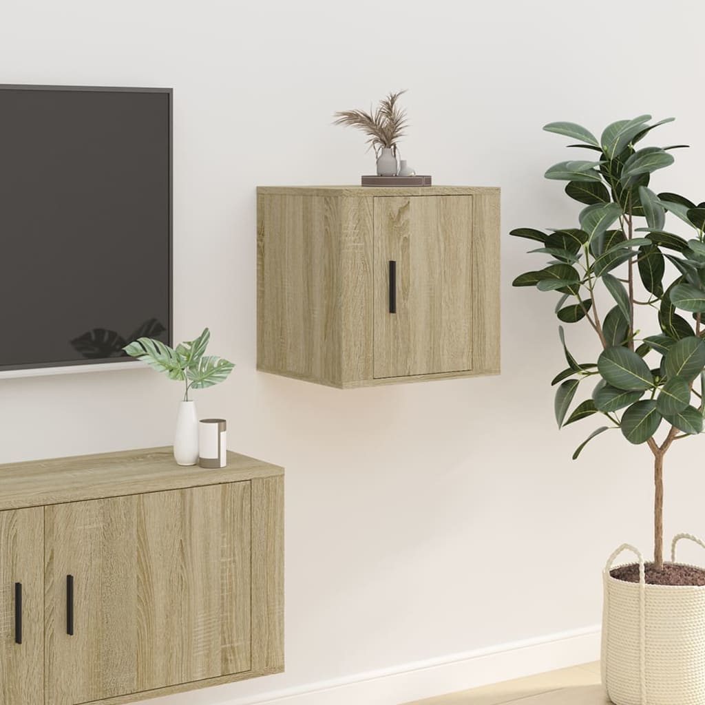Tv-Wandmeubels 40X34,5X40 Cm Kleurig 2 40 x 34.5 x 40 cm Sonoma eiken