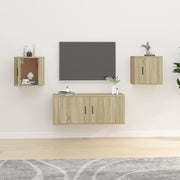 Tv-wandmeubel 40x34,5x40 cm sonoma eikenkleurig (2 stuks)