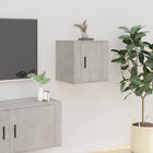 Tv-wandmeubel 40x34,5x40 cm betongrijs bewerkt hout