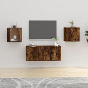 Tv-wandmeubel 40x34,5x40 cm gerookt eikenkleurig 2 stuks