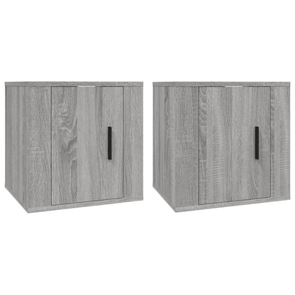 Tv-Wandmeubels 40X34,5X40 Cm Eikenkleurig 2 40 x 34.5 x 40 cm Grijs sonoma