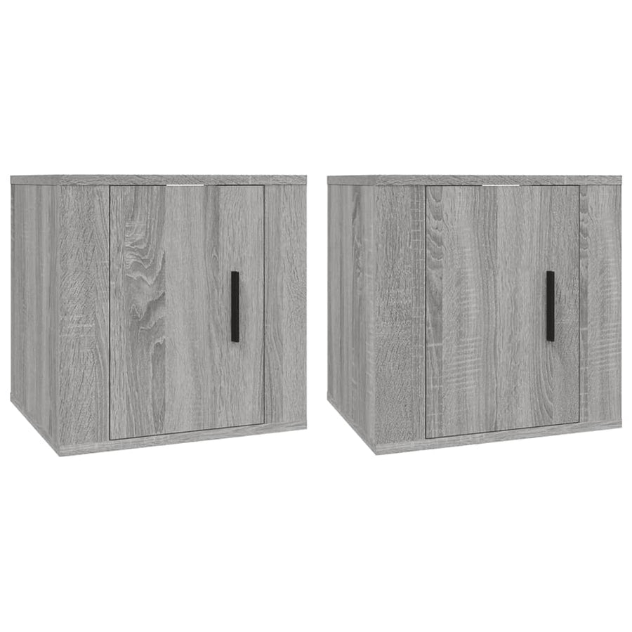 Tv-Wandmeubels 40X34,5X40 Cm Eikenkleurig 2 40 x 34.5 x 40 cm Grijs sonoma