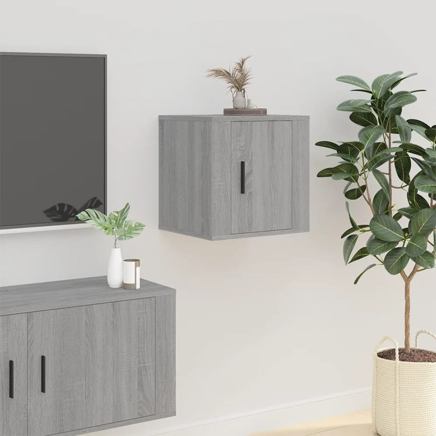 Tv-Wandmeubels 40X34,5X40 Cm Eikenkleurig 2 40 x 34.5 x 40 cm Grijs sonoma