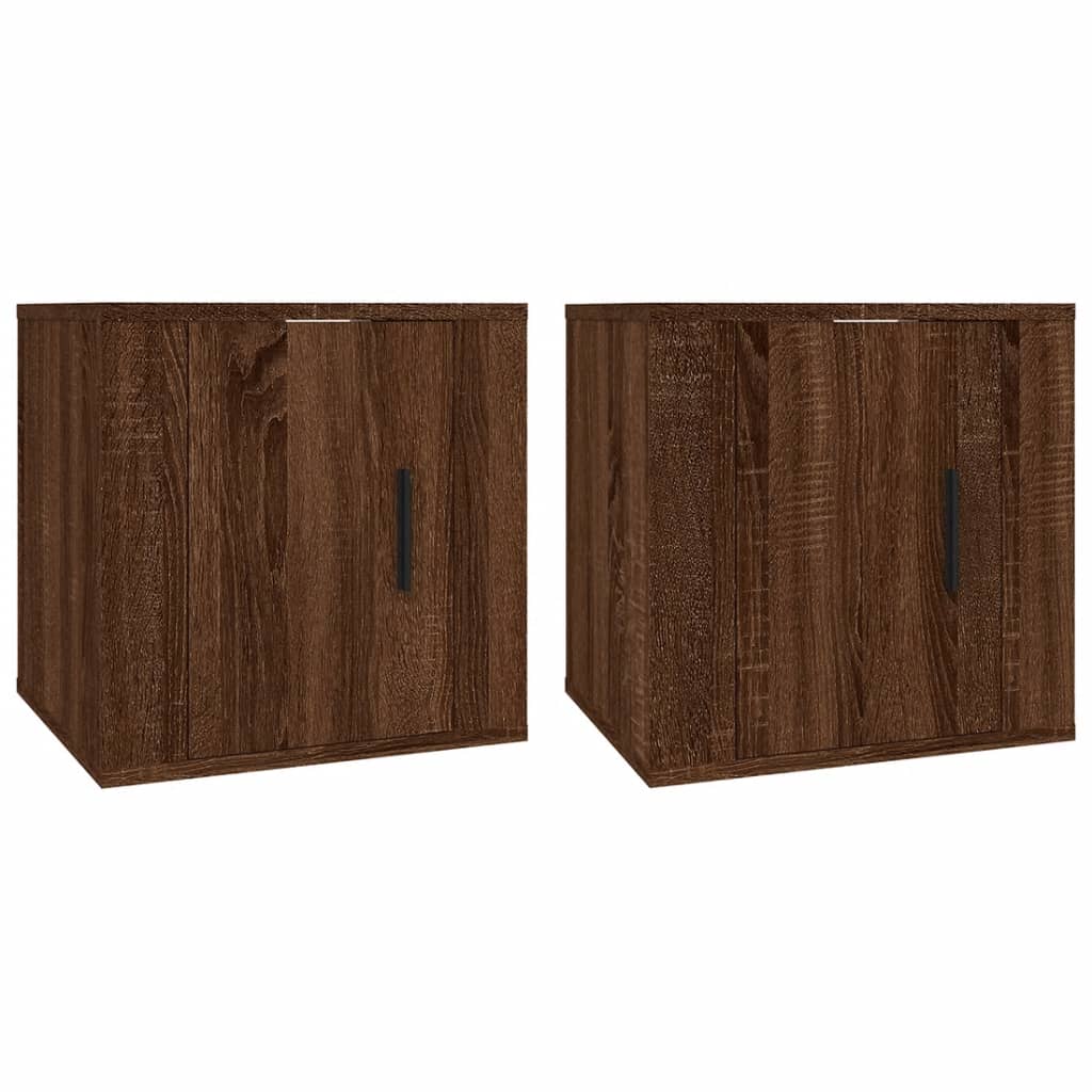 Tv-Wandmeubels 40X34,5X40 Cm 2 40 x 34.5 x 40 cm bruin eikenkleur