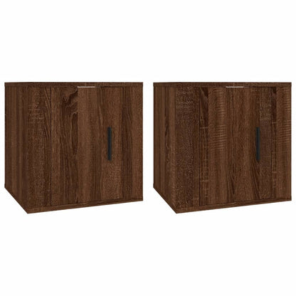 Tv-Wandmeubels 40X34,5X40 Cm 2 40 x 34.5 x 40 cm bruin eikenkleur